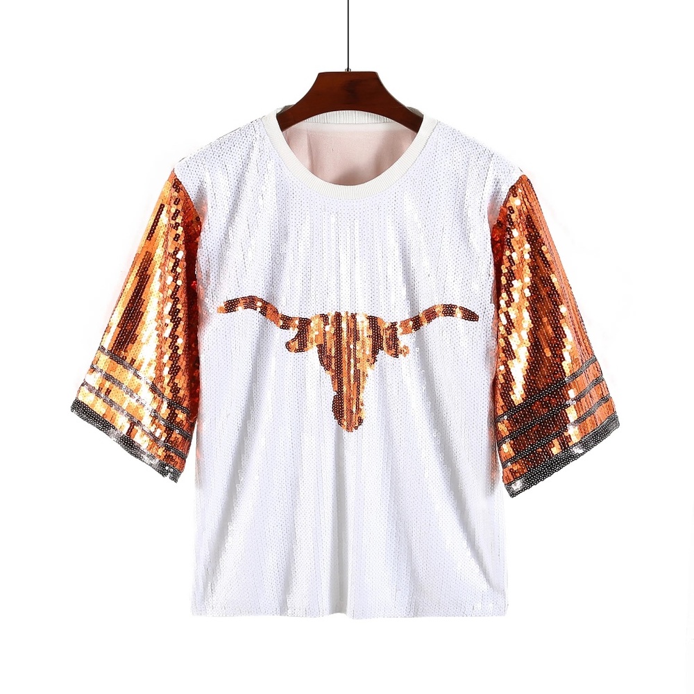 Texas Longhorns GAMEDAY Sparkly Sequin Shirt
